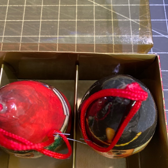 4 Vintage Decoupage Christmas Ornament Santa Reindeer Snowman Soldier - Picture 4 of 10